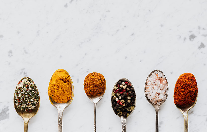 Spices on Teaspoons Spices on Teaspoons